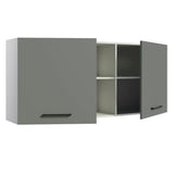 Alacena 150 cm 2 Puertas Agata Blanco/Gris