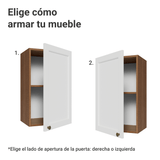 Alacena 40 cm 1 Puerta Marrón/Blanco Vik Madesa