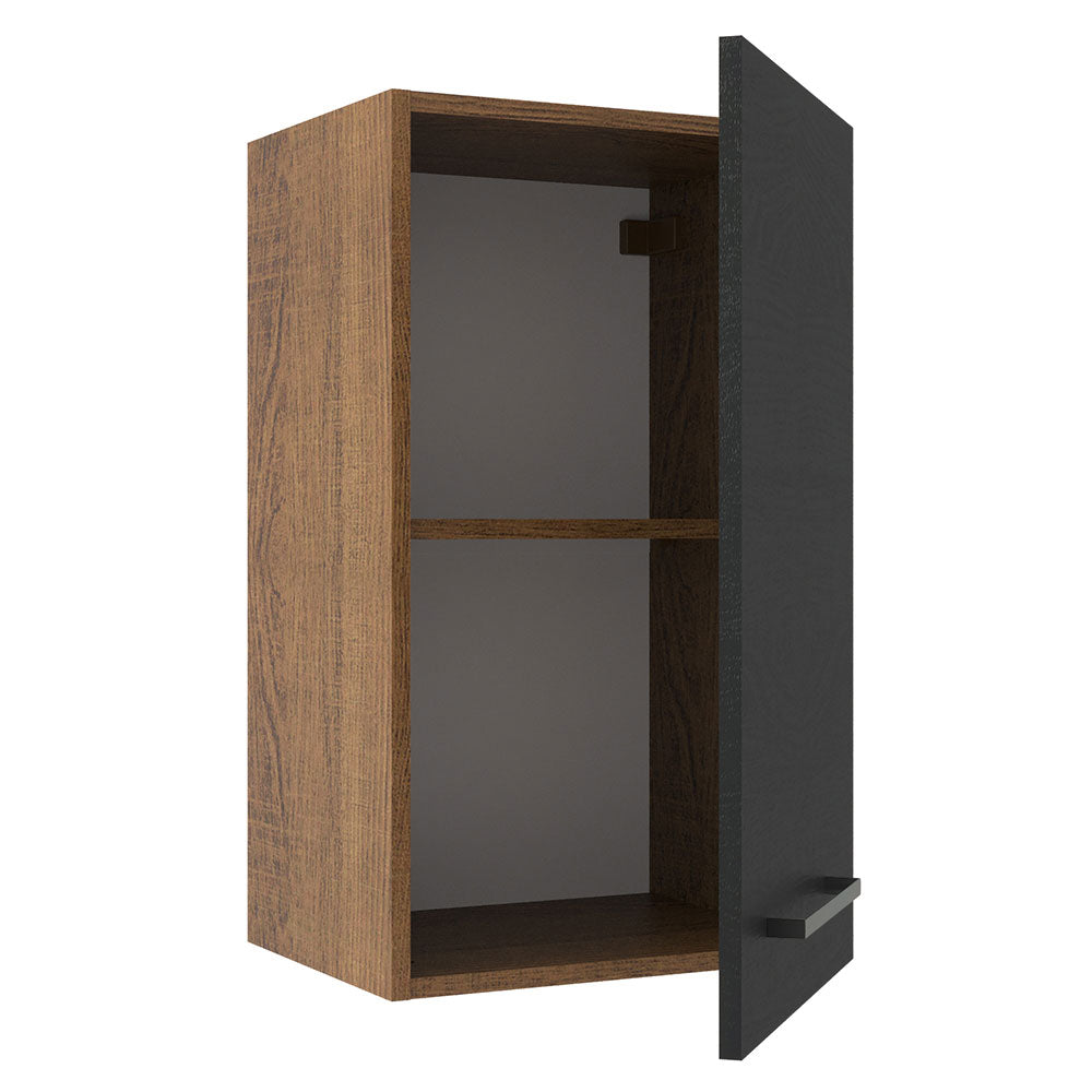 Alacena Cocina 40 cm 1 Puerta Marrón/Negro Agata Madesa