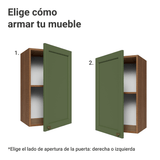 Alacena 40 cm 1 Puerta Marrón/Verde Vik Madesa
