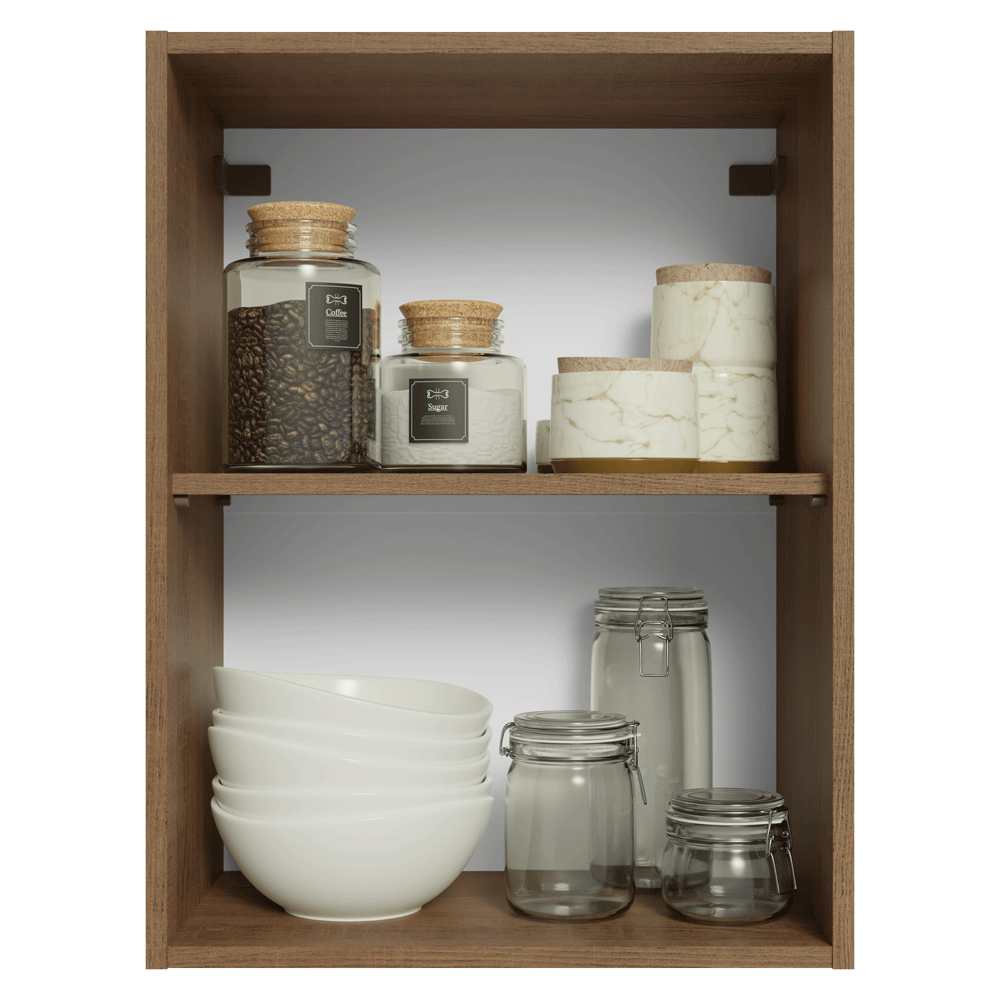 Alacena 50 cm 1 Puerta Agata Marrón/Crema