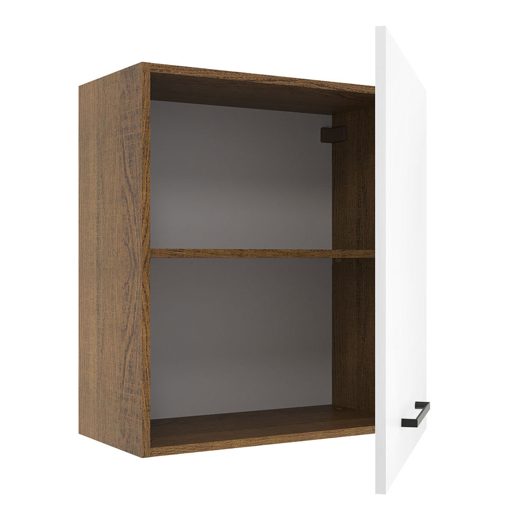 Alacena 60 cm 1 Puerta Agata Marrón/Blanco