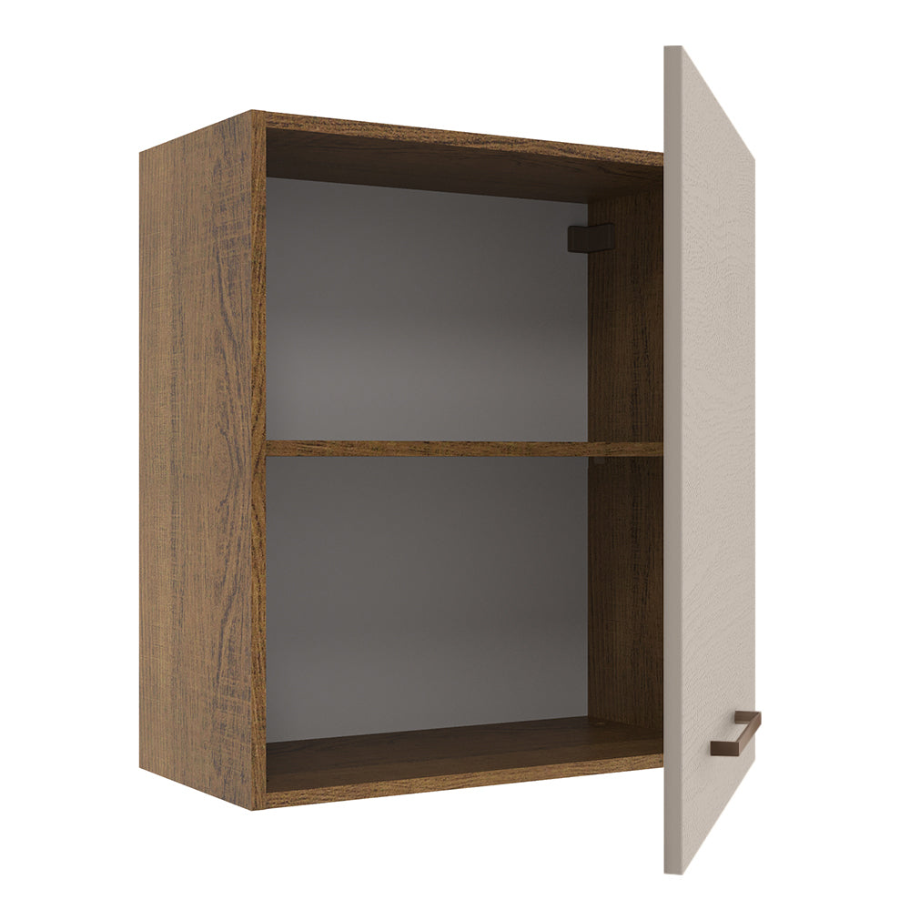 Alacena 60 cm 1 Puerta Agata Marrón/Crema