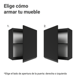 Alacena 60 cm 1 Puerta Negro Nice Madesa