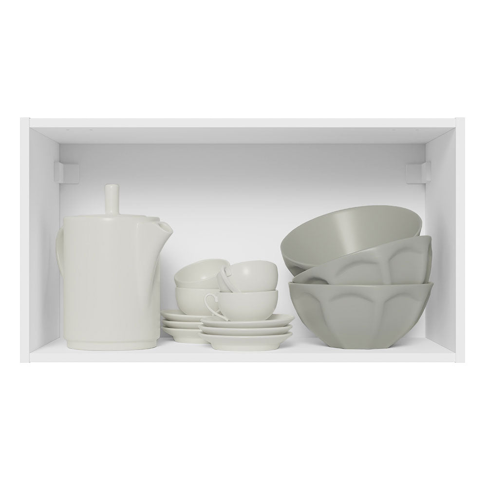 Alacena Cocina 100% MDF 60 cm 1 Puerta Abatible Blanco/Crema Smart Madesa