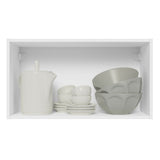 Alacena Cocina 100% MDF 60 cm 1 Puerta Abatible Blanco/Crema Smart Madesa
