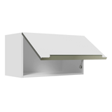 Alacena Cocina 60 cm 1 Puerta Abatible Blanco/Blanco Aterciopelado Lux Madesa