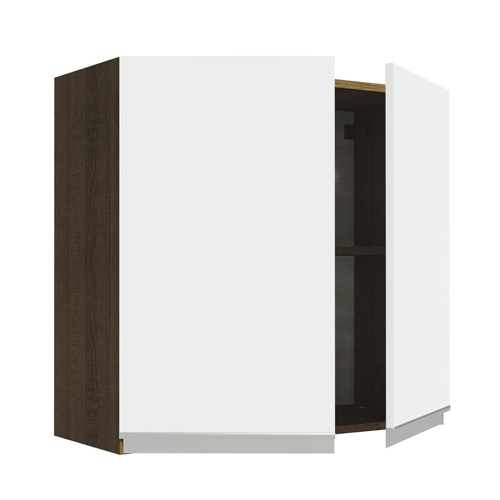 Alacena 70 cm 2 Puertas Marrón/Blanco Glamy Madesa