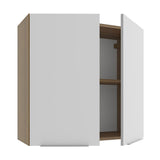 Alacena Cocina 70 cm 2 Puertas Marrón/Blanco Stella Madesa