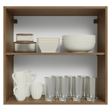 Alacena 70 cm 2 Puertas Marrón/Blanco Vik Madesa