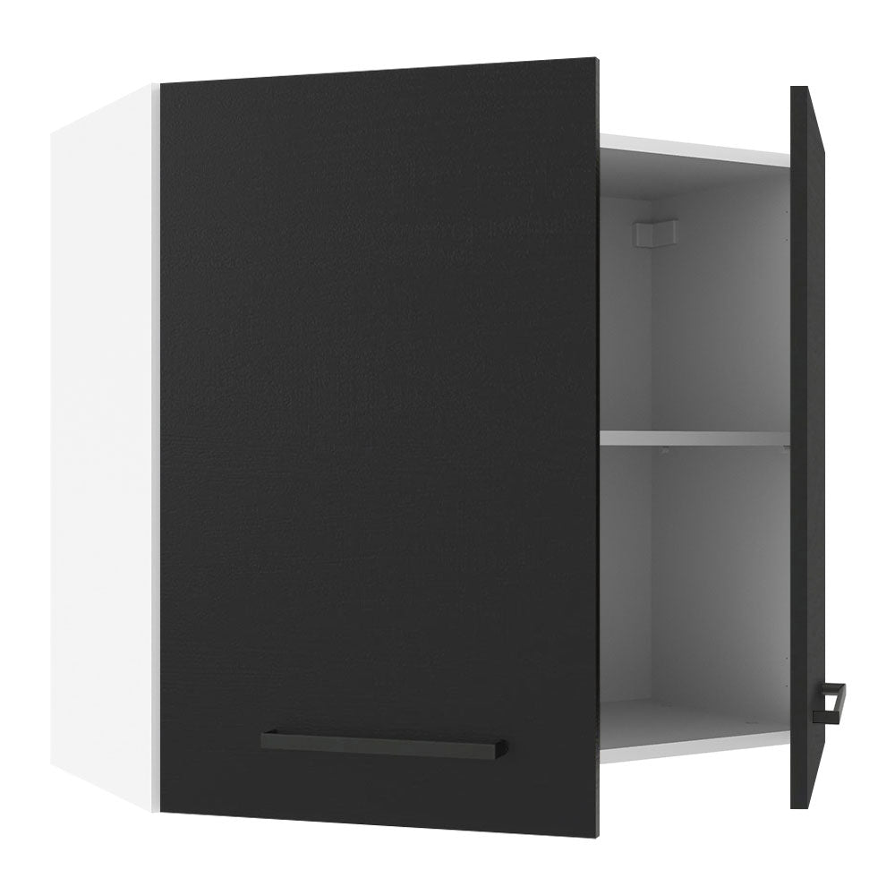 Alacena Cocina 70 cm 2 Puertas Blanco/Negro Agata Madesa