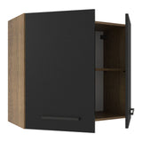 Alacena Cocina 70 cm 2 Puertas Marrón/Negro Agata Madesa