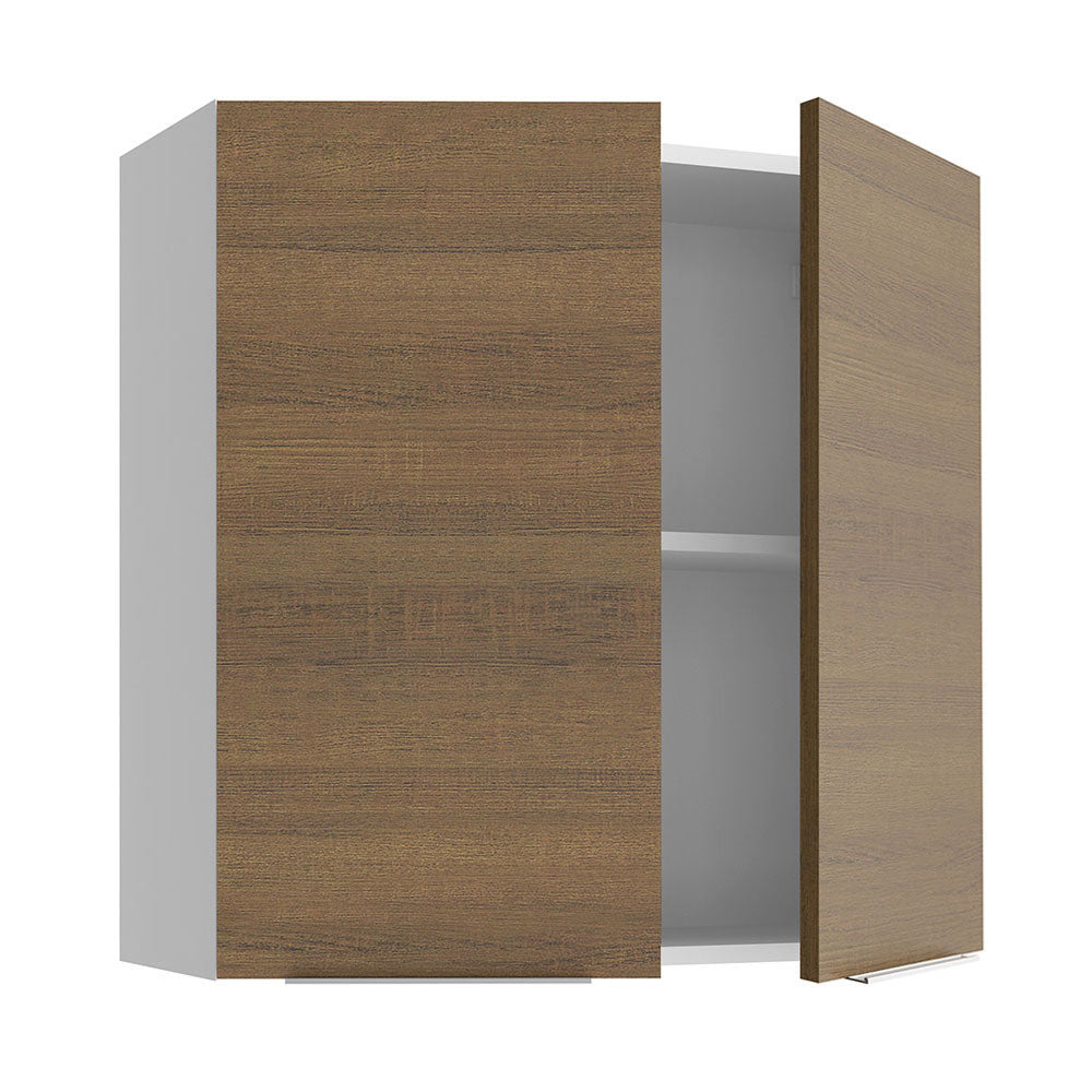 Alacena Cocina 70 cm 2 Puertas Blanco/Marrón Stella Madesa