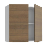 Alacena Cocina 70 cm 2 Puertas Blanco/Marrón Stella Madesa