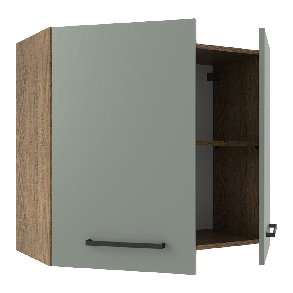 Alacena Cocina 70 cm 2 Puertas Marrón/Gris Agata Madesa