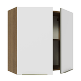 Alacena Cocina 70 cm 2 Puertas Marrón/Blanco Aterciopelado Lux Madesa