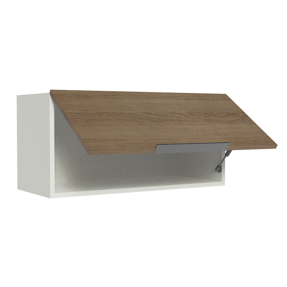 Alacena Cocina 70 cm 1 Puerta Abatible Blanco/Marrón Stella Madesa