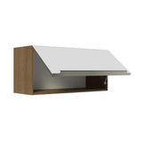 Alacena Cocina 70 cm 1 Puerta Marrón/Blanco Aterciopelado Lux Madesa
