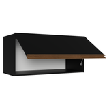 Alacena 70 cm con 1 Puerta Rebatible Negro Pieta Madesa