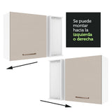 Alacena 94 cm 1 Puerta Agata Blanco/Crema