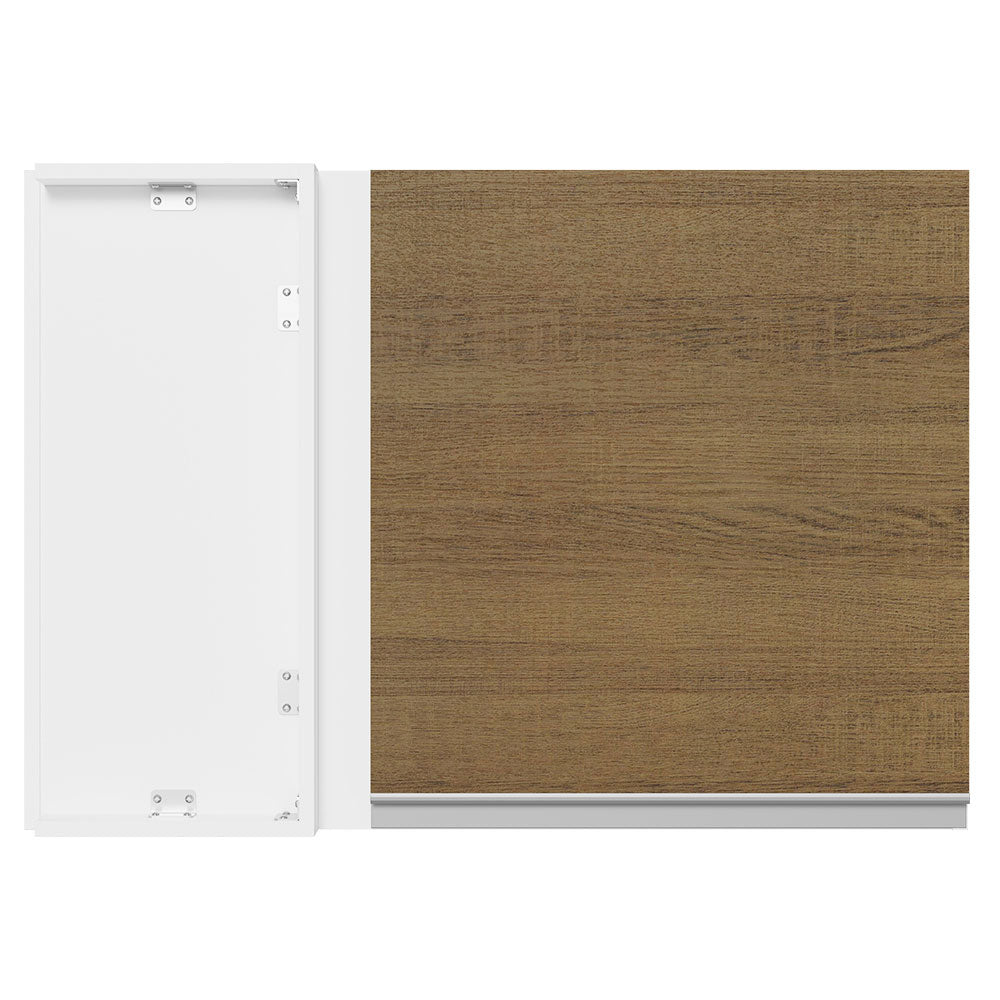 Alacena Cocina Esquinera 100% MDF 1 Puerta Blanco/Marrón Acordes Madesa