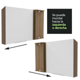 Alacena 94 cm 1 Puerta Stella Marrón/Blanco