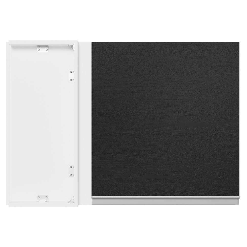 Alacena Cocina Esquinera 100% MDF 1 Puerta Blanco/Negro Acordes Madesa