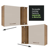 Alacena 94 cm 1 Puerta Agata Marrón/Crema