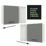 Alacena 94 cm 1 Puerta Agata Blanco/Gris