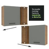 Alacena 94 cm 1 Puerta Agata Marrón/Gris