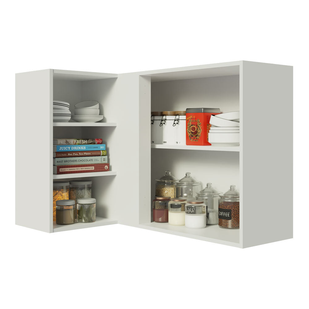 Alacena Cocina Esquinera 1 Puerta para línea de 60 cm de Profundidad Blanco Stella Madesa