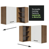 Alacena 102 cm 1 Puerta Agata Marrón/Blanco