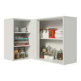 Alacena Cocina Esquinera 1 Puerta para línea de 60 cm de Profundidad Blanco/Negro Agata Madesa