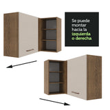 Alacena 102 cm Agata Marrón/Crema