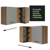 Alacena 102 cm 1 Puerta Agata Marrón/Gris