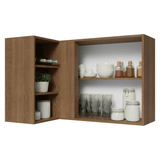 Alacena esquinero Para Linha 60 cm de Profundidade Marrón/Verde Vik Madesa