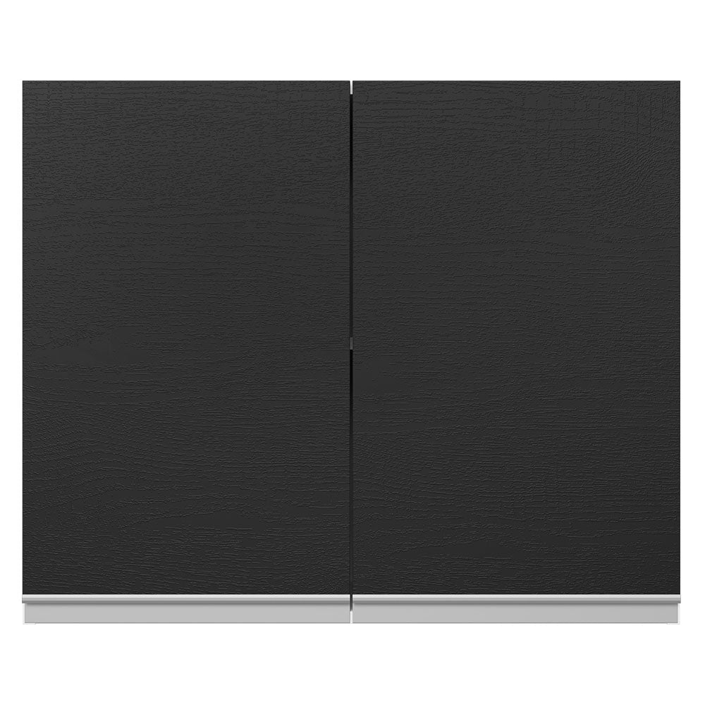 Alacena Cocina 100% MDF 80 cm 2 Puertas Blanco/Negro Acordes Madesa