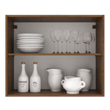 Alacena 80 cm 2 Puertas Agata Marrón/Crema
