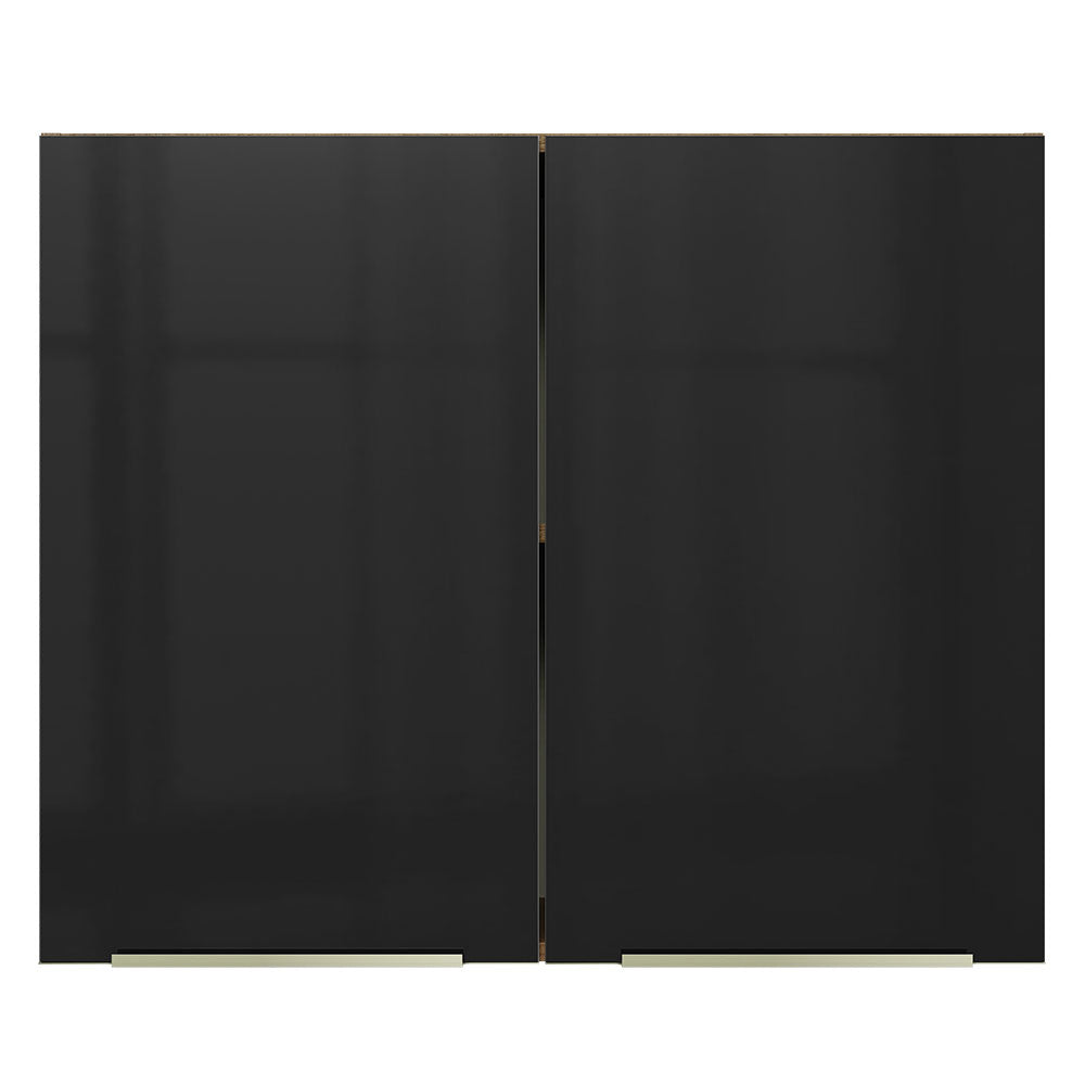Alacena 80 cm 2 Puertas Lux Marrón/Negro