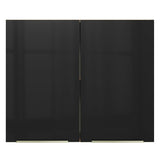 Alacena 80 cm 2 Puertas Lux Marrón/Negro