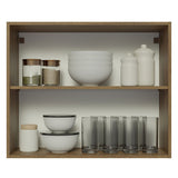Alacena 80 cm 2 Puertas Lux Marrón/Gris
