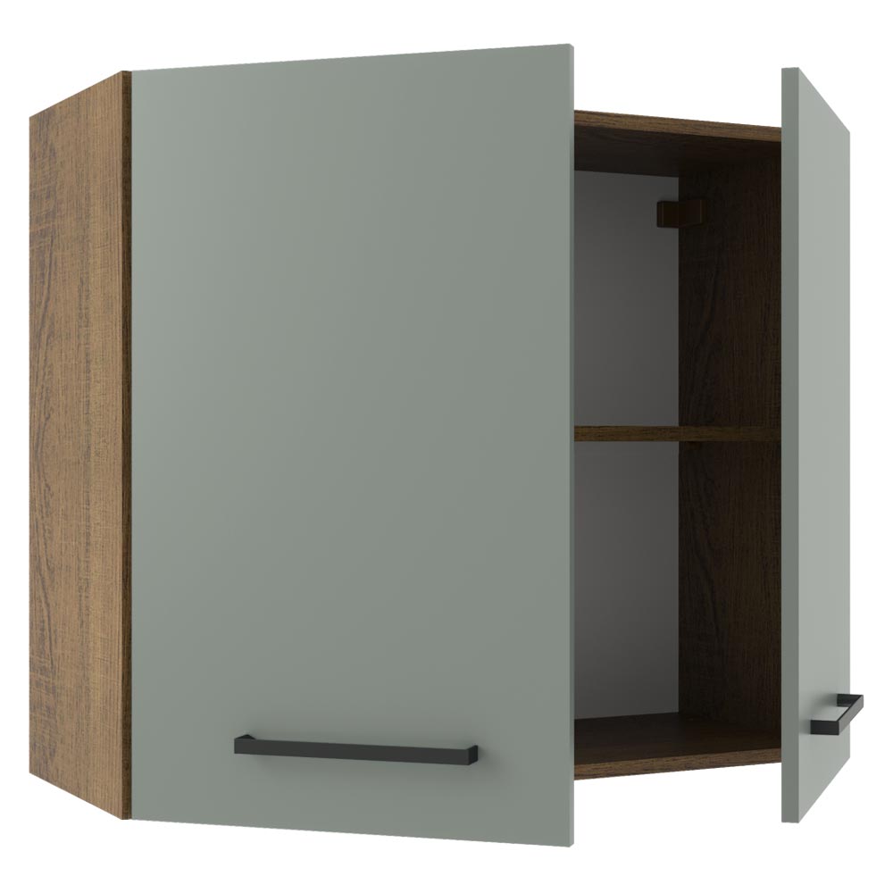 Alacena 80 cm 2 Puertas Agata Marrón/Gris