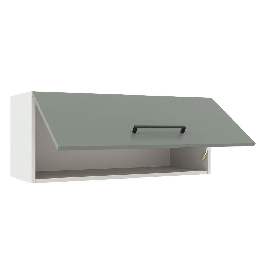 Alacena 80 cm 1 Puerta Agata Blanco/Gris