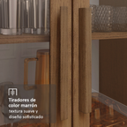 Cristalero 70 cm 2 Puertas con Patas 01 Marrón Línea Estándar Madesa