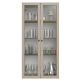 Cristarelo Flotante 70 cm 2 Puertas de Vidrio Marrón/Crema Vik Madesa