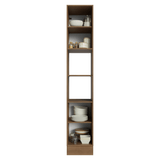 Despensero 40 cm 2 Puertas e 2 Nichos Marrón/Blanco Glamy Madesa