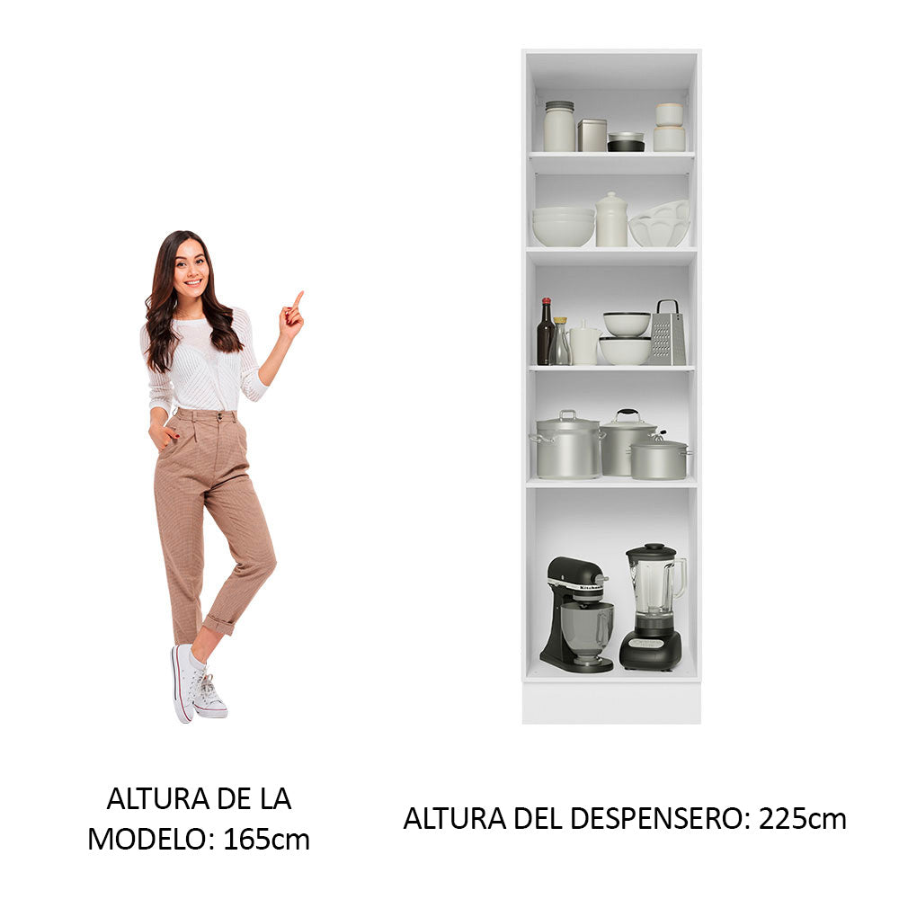 Despensero 60 cm 3 Puertas Blanco/Negro Glamy Madesa