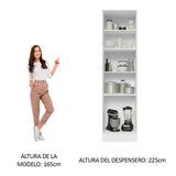 Despensero Madesa Glamy 60cm Blanco/Negro