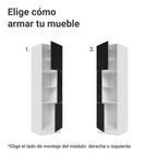 Despensero 60 cm 3 Puertas Blanco/Negro Lux Madesa