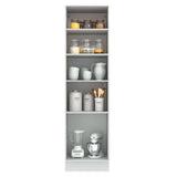 Despensero 60 cm 3 Puertas Blanco/Gris Agata Madesa